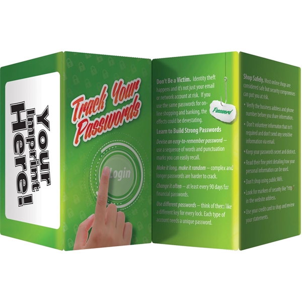 Key Points - Track Your Passwords... from ASI 54100 Fields Manufacturing Inc / Better Life Line