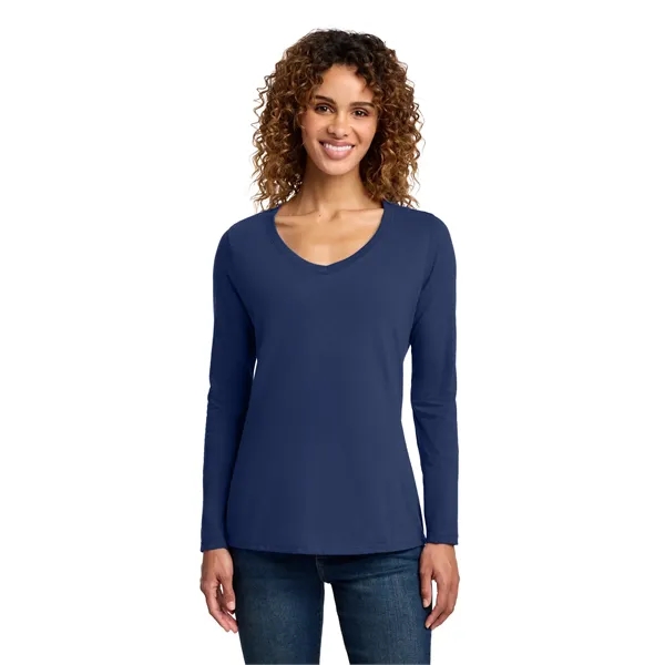Port & Company Ladies Long Sleeve Fan Favorite V-Neck Tee.... from ASI 84863 SanMar
