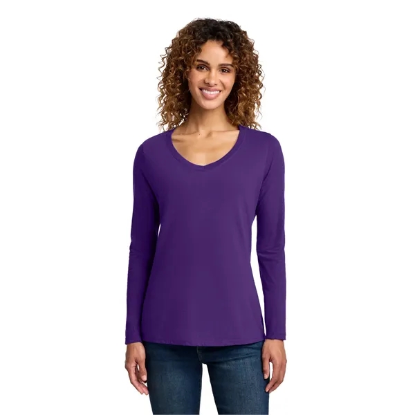 Port & Company Ladies Long Sleeve Fan Favorite V-Neck Tee.... from ASI 84863 SanMar