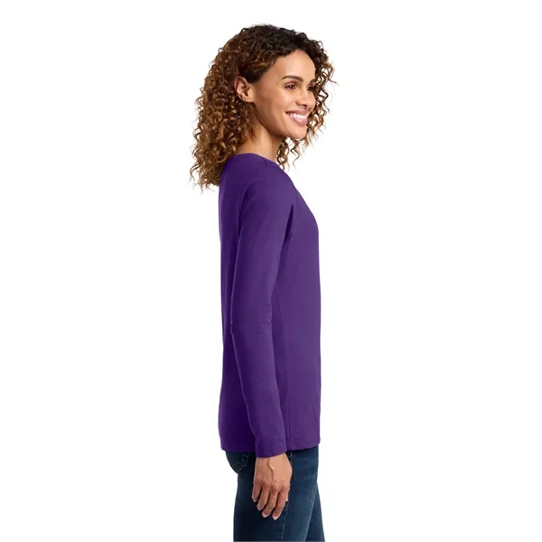 Port & Company Ladies Long Sleeve Fan Favorite V-Neck Tee.... from ASI 84863 SanMar