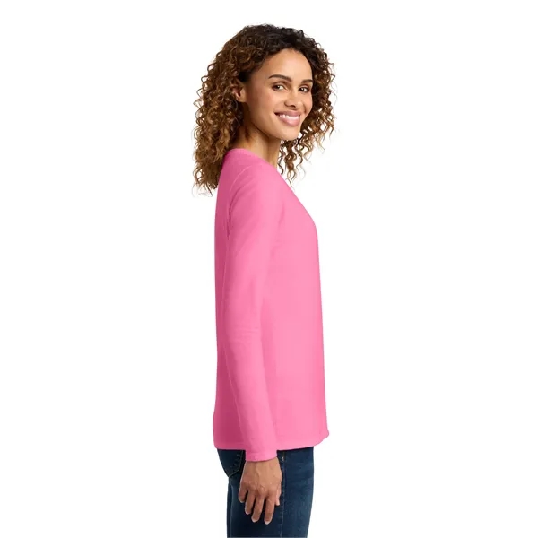 Port & Company Ladies Long Sleeve Fan Favorite V-Neck Tee.... from ASI 84863 SanMar