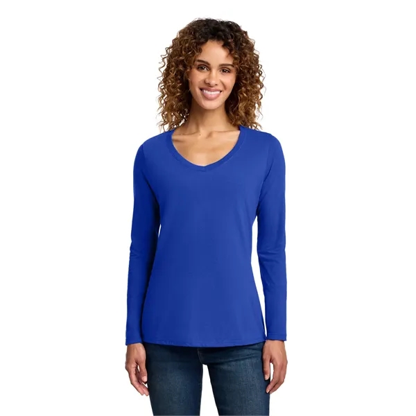 Port & Company Ladies Long Sleeve Fan Favorite V-Neck Tee.... from ASI 84863 SanMar