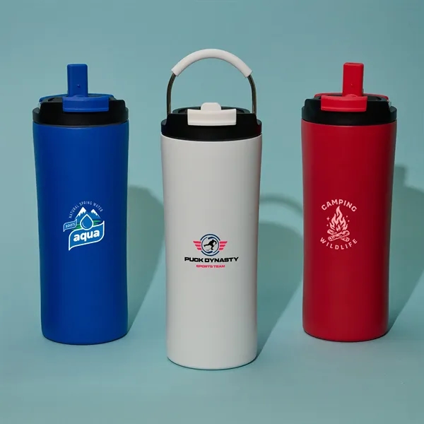 Item #KM8438 Freddie 21 oz. Double Wall, Stainless Steel Travel Tumbler