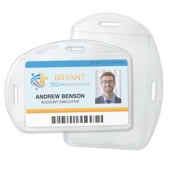 Versatile vinyl badge holder features both vertical and horizontal slots. Displays... from ASI 79898 Promovision / PROMOVISION
