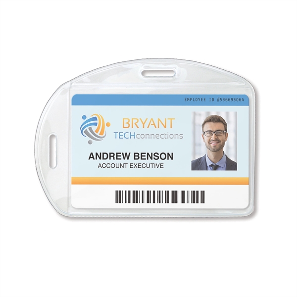 Versatile vinyl badge holder features both vertical and horizontal slots. Displays... from ASI 79898 Promovision / PROMOVISION