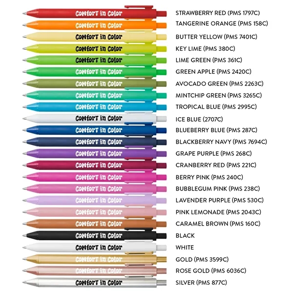 Soft, eco-friendly gel pen with a cushioned barrel and vibrant, brand-ready... from ASI 61966 HPG / Hub Pen