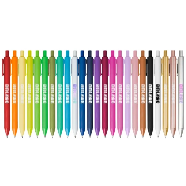 Soft, eco-friendly gel pen with a cushioned barrel and vibrant, brand-ready... from ASI 61966 HPG / Hub Pen