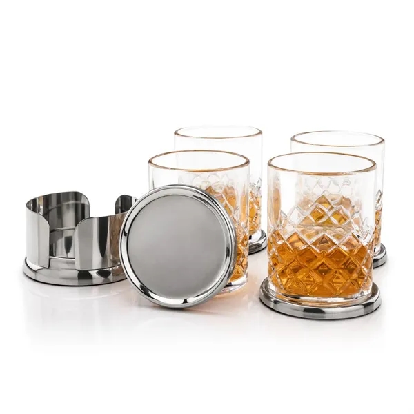 The Baldoni Coasters & On-the-Rocks Set combines modern elegance with everyday... from ASI 84592 St Regis Group