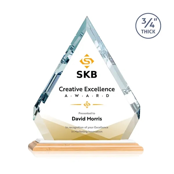 The sparkling Apex VividPrint™ Award features a **0.75" thick** Starfire Crystal... from ASI 84592 St Regis Group / St Regis