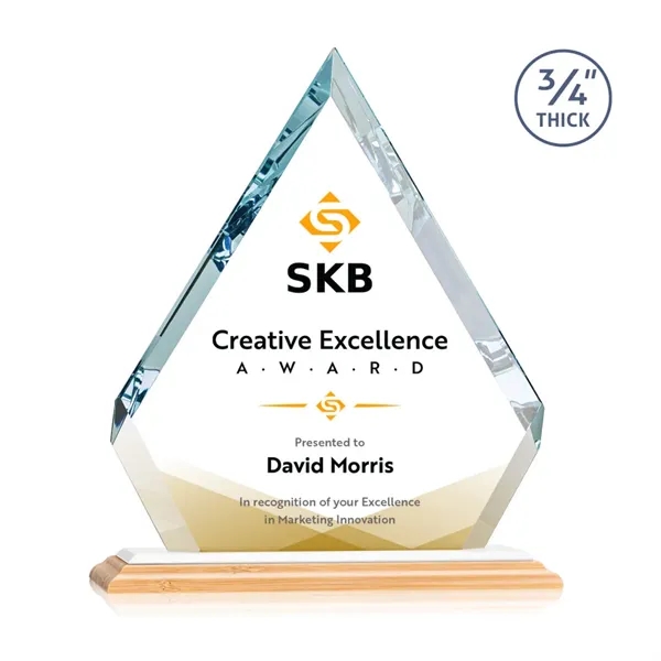 The sparkling Apex VividPrint™ Award features a **0.75" thick** Starfire Crystal... from ASI 84592 St Regis Group / St Regis