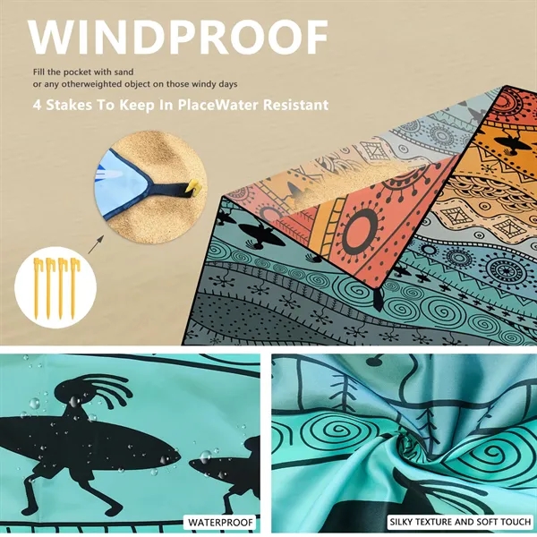 Stay dry & sand-free with this windproof, anchored beach blanket, perfect... from ASI 98766 Yanlee Trading Co Ltd