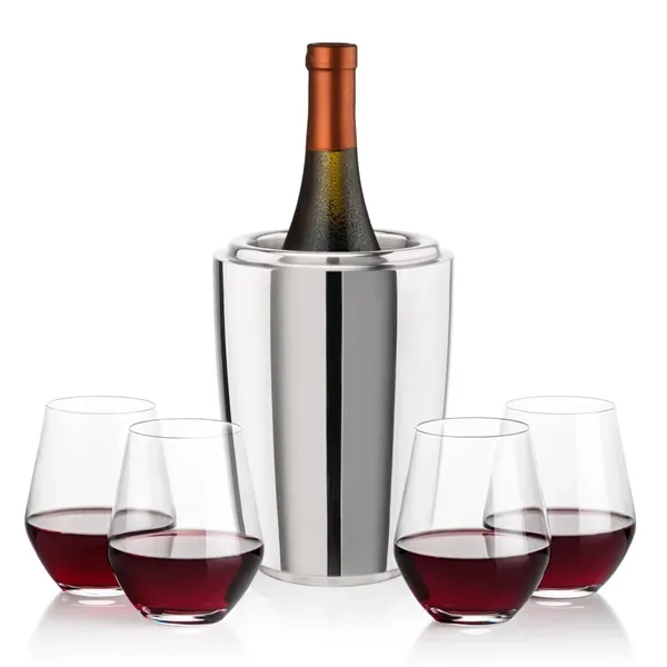 The Pescara Wine Cooler & Wine Glass Set is a refined... from ASI 84592 St Regis Group