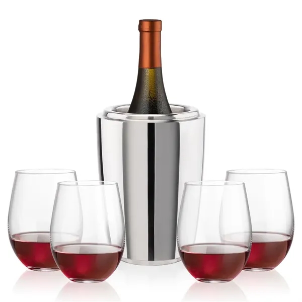 The Pescara Wine Cooler & Wine Glass Set is a refined... from ASI 84592 St Regis Group