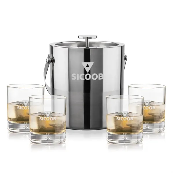 The Catania Ice Bucket with On-the-Rocks Set brings refined style and... from ASI 84592 St Regis Group