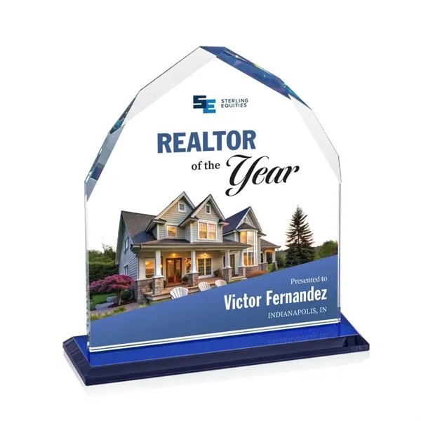 The Starfire Crystal Montibello VividPrint™ Award features interchanging front and back... from ASI 84592 St Regis Group / St Regis
