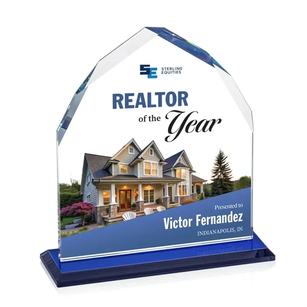 The Starfire Crystal Montibello VividPrint™ Award features interchanging front and back... from ASI 84592 St Regis Group / St Regis