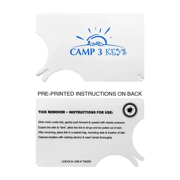 Tick remover card for dogs, humans and other mammals.... from ASI 52710 Lincoln Line