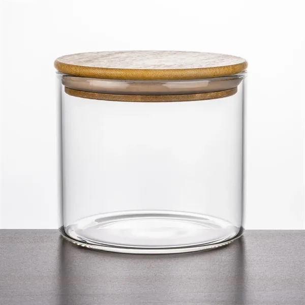 Item #DCC927 Aniston Jar w/Bamboo Lid - Imprinted
