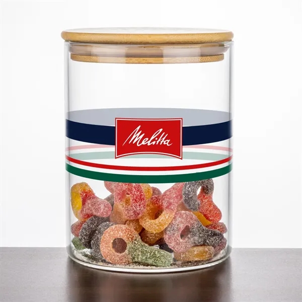 Item #DCV927 Aniston Jar w/Bamboo Lid - VividPrint™