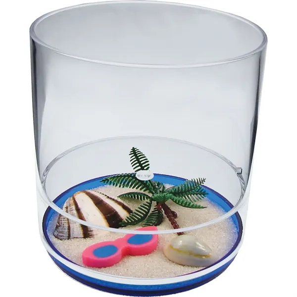 12 oz. Clear Plastic Tumbler with beach theme compartment bottom and... from ASI 61952 Howw Mfg Co Inc