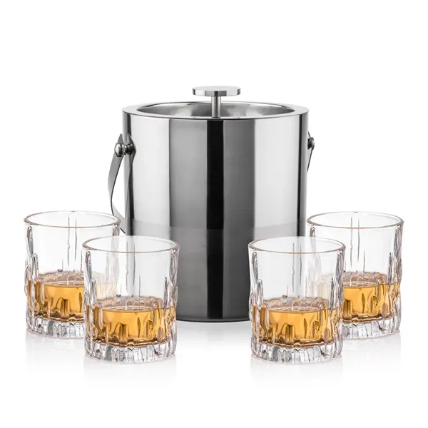 The Catania Ice Bucket with On-the-Rocks Set brings refined style and... from ASI 84592 St Regis Group