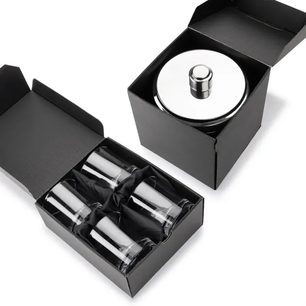 The Pescara Ice Bucket & On-the-Rocks Set combines modern style with... from ASI 84592 St Regis Group
