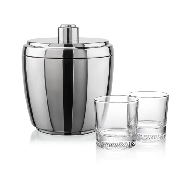 The Pescara Ice Bucket & On-the-Rocks Set combines modern style with... from ASI 84592 St Regis Group