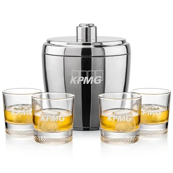 The Pescara Ice Bucket & On-the-Rocks Set combines modern style with... from ASI 84592 St Regis Group