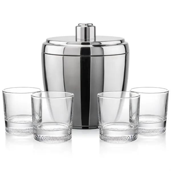 The Pescara Ice Bucket & On-the-Rocks Set combines modern style with... from ASI 84592 St Regis Group