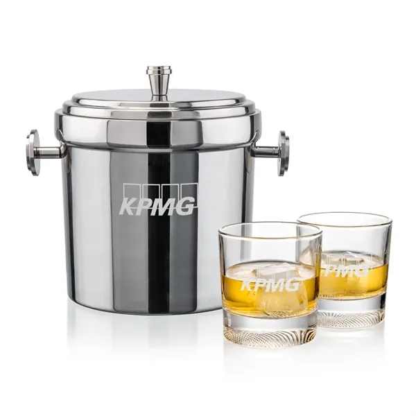 The Milano Ice Bucket & On-the-Rocks Glasses Set delivers a clean,... from ASI 84592 St Regis Group