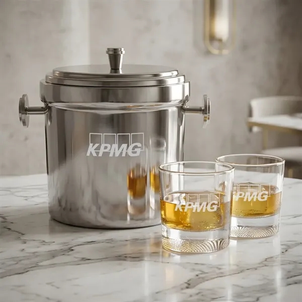 The Milano Ice Bucket & On-the-Rocks Glasses Set delivers a clean,... from ASI 84592 St Regis Group