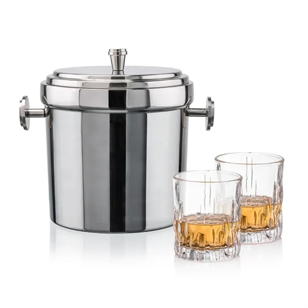 The Milano Ice Bucket & On-the-Rocks Glasses Set delivers a clean,... from ASI 84592 St Regis Group / St Regis