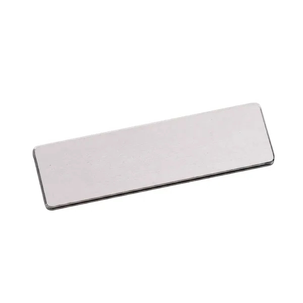 Aluminum name plate safety pin badge plus full color UV imprint... from ASI 37218 Athena Promo (tm)