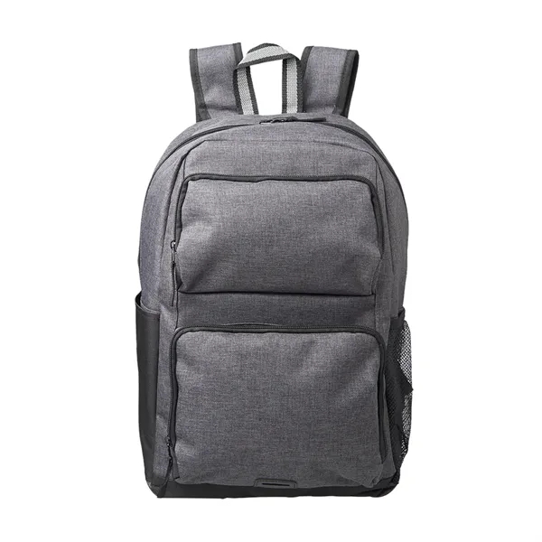Multi-purpose two-tone polyester laptop backpack with 1 color silkscreen imprint on... from ASI 37218 Athena Promo (tm)