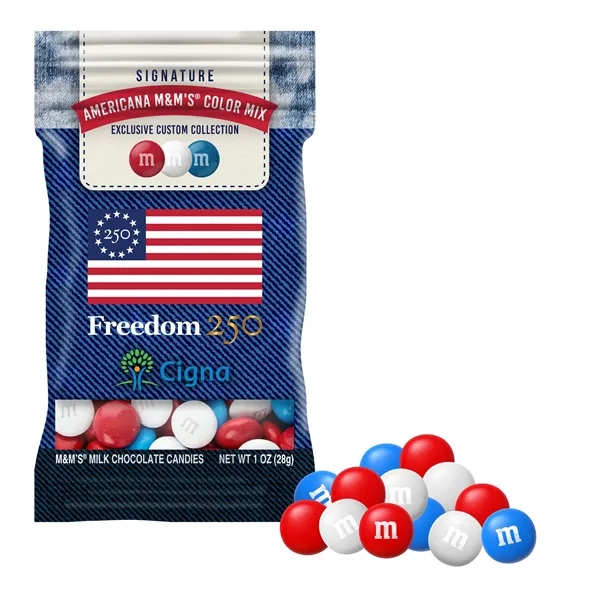 Item #DGB-USAFR-E Freedom250 1 oz. M&M'S in Full Color Digibag