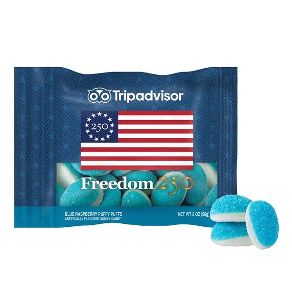 Item #DHF-BRPFFR-E Freedom 250 - 2oz. Digibag™ - Blue Raspberry Puffs