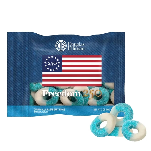 Item #DHF-BRRFR-E Freedom 250 - 2oz. Digibag™ - Blue Raspberry Rings