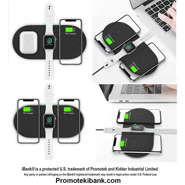 iBank® 3-in-1 Charger for iPhone, Apple Watch & AirPods... from ASI 79909 Promotek