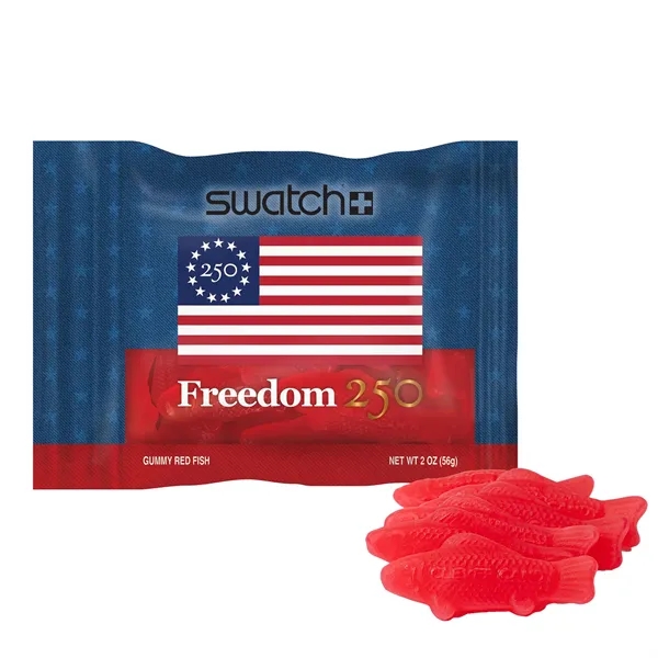 Item #DHF-GRFFR-E Freedom 250 - 2oz. Digibag™ - Gummy Red Fish