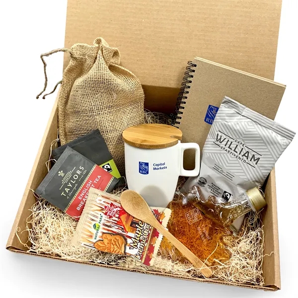 A cozy gift set with mug, maple syrup, cookies, journal, and... from ASI 98766 Yanlee Trading Co Ltd