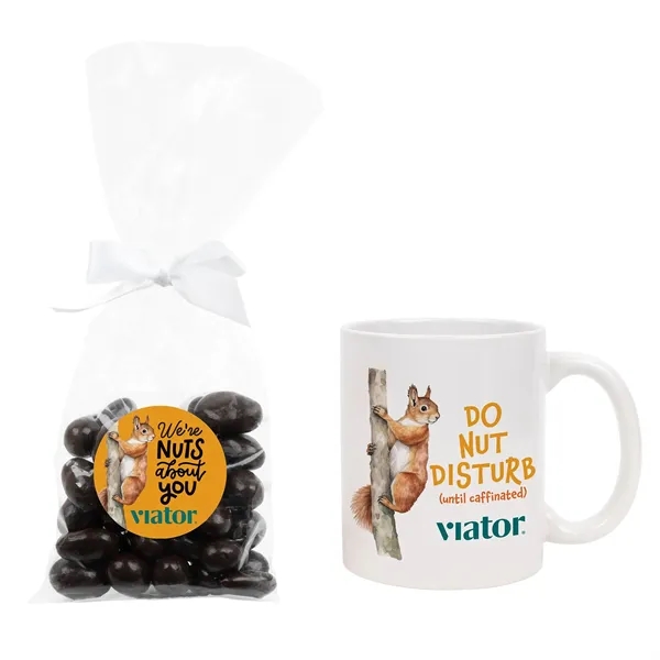 Item #DRK304-04-E Mug Gift Set with Dark Chocolate Almonds