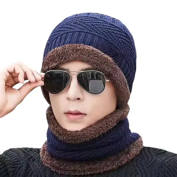 Acrylic beanie neck scarf set plus 1 color embroidery logo on... from ASI 37218 Athena Promo (tm)