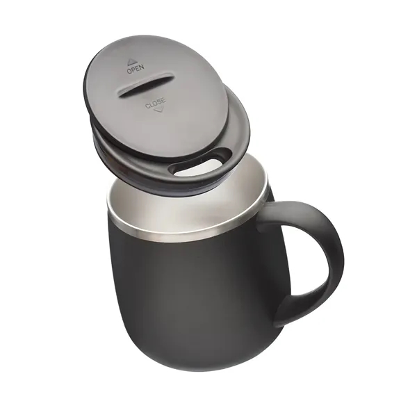 Stainless steel double wall coffee mug of 11 oz. capacity plus... from ASI 37218 Athena Promo (tm)