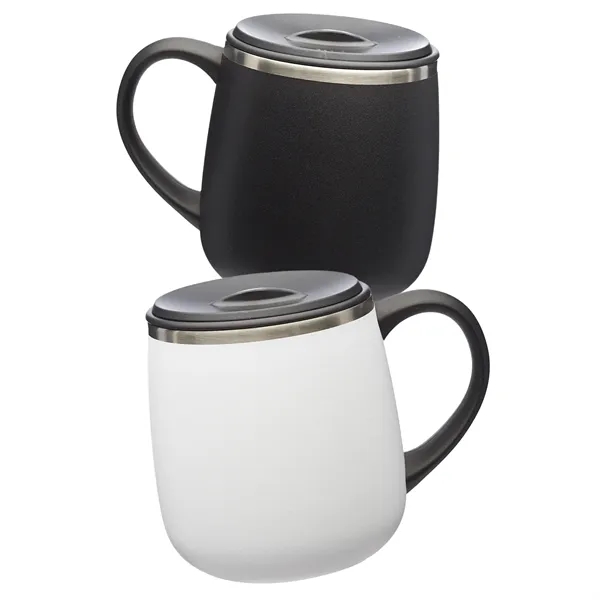 Stainless steel double wall coffee mug of 11 oz. capacity plus... from ASI 37218 Athena Promo (tm)