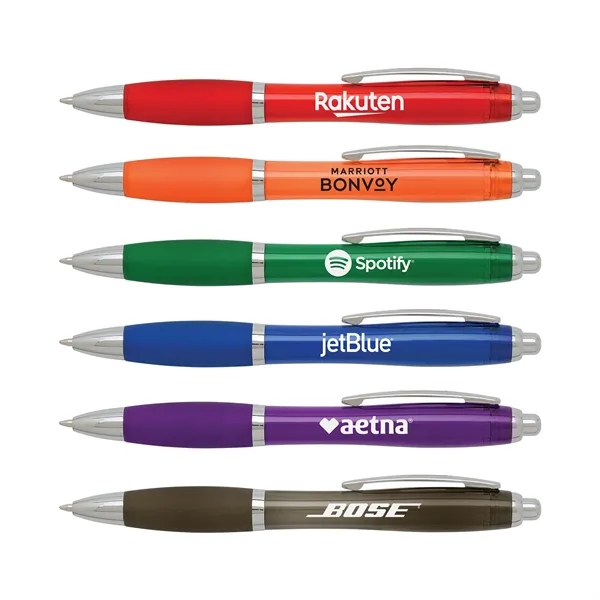 Translucent barrel click pen.... from ASI 44900 NC Custom (CI/Lanco) / Lanco