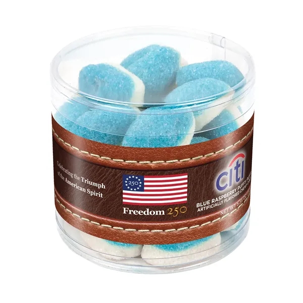 Container of blue raspberry puffs.... from ASI 44900 NC Custom (CI/Lanco) / Chocolate Inn