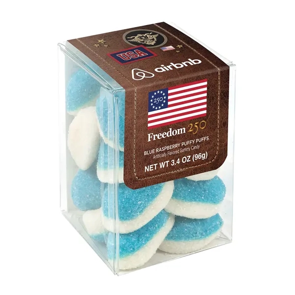 Container of blue raspberry puffs.... from ASI 44900 NC Custom (CI/Lanco) / Chocolate Inn