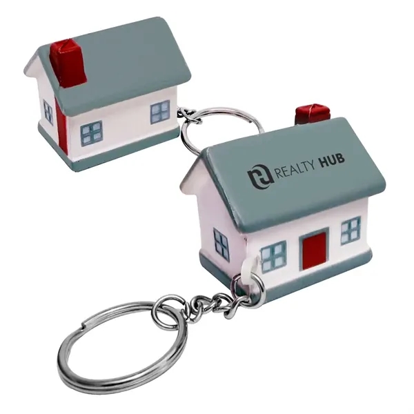 1.875" house shaped stress reliever keychain.... from ASI 63549 Jornik Manufacturing Corp