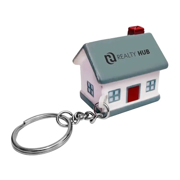1.875" house shaped stress reliever keychain.... from ASI 63549 Jornik Manufacturing Corp