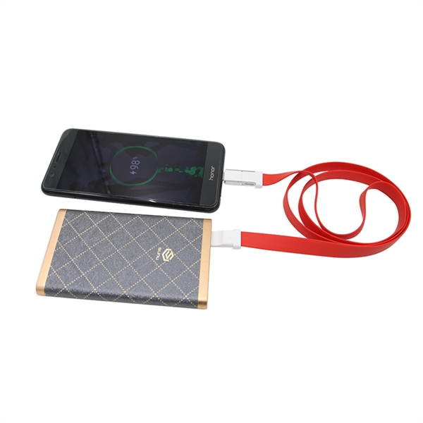 2-in-1 Lanyard charging cable with a clip and micro-USB + lightning... from ASI 37218 Athena Promo (tm)